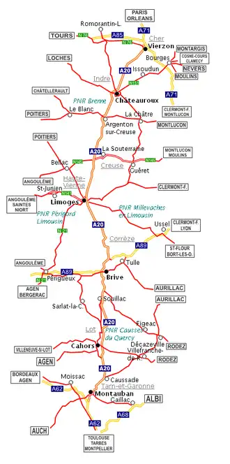 Carte de la route.