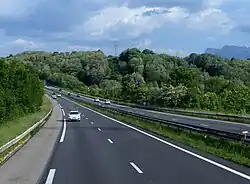 L'A48 à Réaumont en direction de Grenoble.