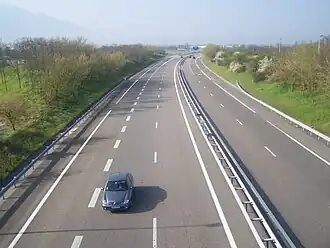 L'autoroute A49 en direction de Valence