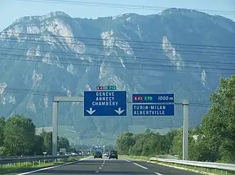 Rapprochement de l'A41 et de l'A43 à Montmélian au sud de Chambéry