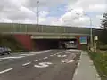 Le pont d'autoroute (E40) de Mere au-dessus d'Oudenaardsesteenweg
