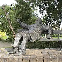 Statue de Lőrinc Szabó à Miskolc.