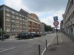 Vue de la Noble Tour vers le boulevard Louis XIV