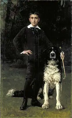 Portrait de Paul Bourgès à l'âge de 13 ans (vers 1884), musée des Beaux-Arts de Bordeaux.