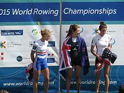 Trois athlètes vue de faces