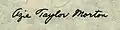 Signature de Azie Taylor Morton
