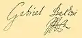 Signature de Gabriel Ier Báthory