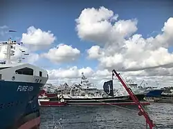 Quelques bateaux de la flotte de Donsö au Donsö Shipping Meet de 2019