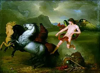 Le Génie de la Paix arrêtant les chevaux de Mars (1794), musée d'Art et d'Histoire de Genève.