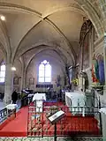 Chapelle latérale sud, vue vers le nord.