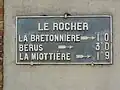Plaque de cocher Le Rocher.
