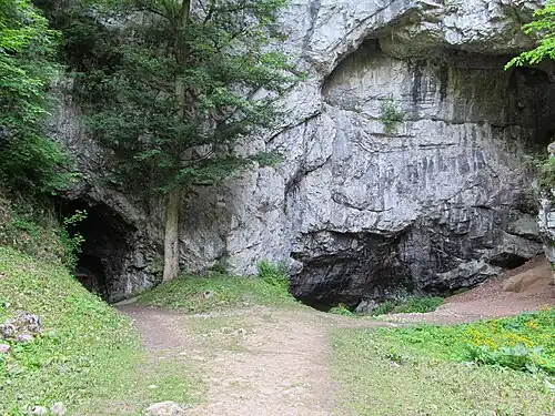 Entrée de la grotte.