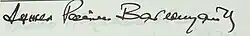 signature d'Angel Wagenstein