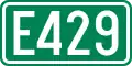 Cartouche signalétique représentant la E429