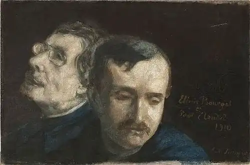 Émile Bernard, Double portrait de Paul Claudel et d'Élémir Bourges (1910, musée d'Orsay).