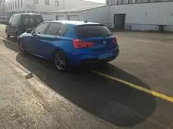 BMW Série 1 118d avec le pack M - face arrière