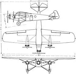 Description de l'image Bach Air Yacht 3-view Aero Digest January 1928.jpg.