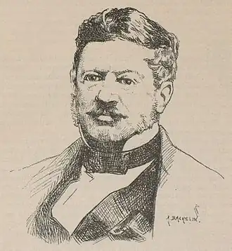Portrait du peintre sur verre, héraldiste et restaurateur Ludwig Stantz, provenant du livre Sammlung bernischer Biographien (1898).