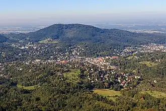 Le Fremersberg au-dessus de Baden-Baden.