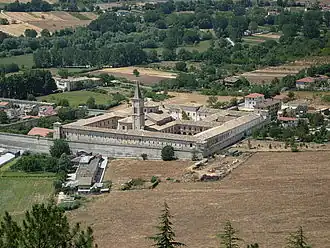 Vue de l'abbaye du Sant-Esprit, à Sulmona