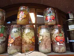 Baeckeoffe en bocaux du commerce.