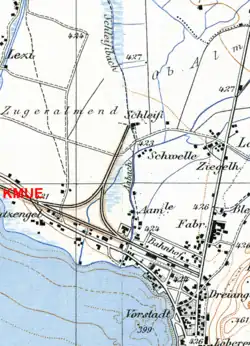 La gare en cul-de-sac, jusqu'en 1897.