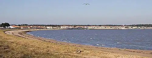 La baie de Rivedoux-Plage, côte nord de l'île de Ré.