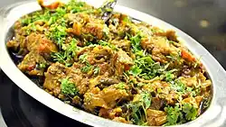 Baigan bharta de Nagpur (Maharashtra).