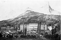 L'hôtel des Bains de Saxon en 1866