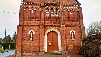 Détail de la façade de l'église