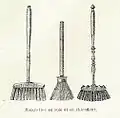 Différents modèles de balayettes, Image provenant du Dictionnaire encyclopédique de l'épicerie et des industries annexes (1904).