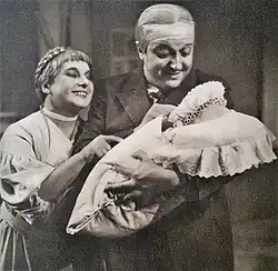 Zdenka Baldová et Hugo Haas (Letraz : Miláček, 1935, Théâtre des États)