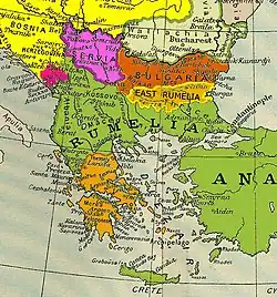 La Thrace de 1878 à 1885.