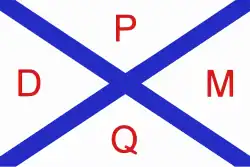 Drapeau de Parva Domus(Depuis 1878)