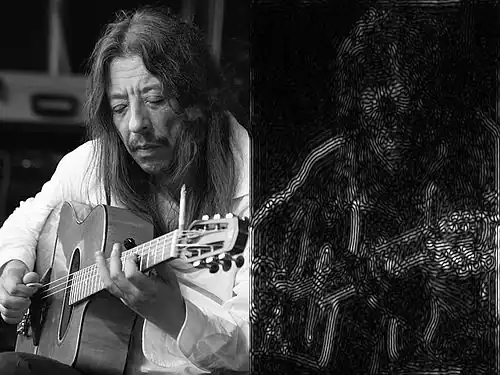 Résultat de l'application d'un filtre passe-bande sur une image