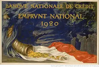 Affiche pour un emprunt national en 1920.