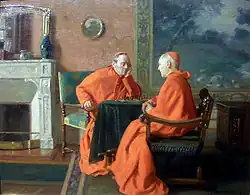 Max Barascudts, Les cardinaux jouent aux échecs, 1900.
