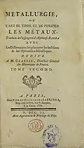 Traduction française du 1751 de Arte de los metales
