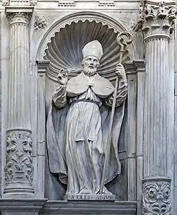 Statue de saint Olegarius de Barcelone.