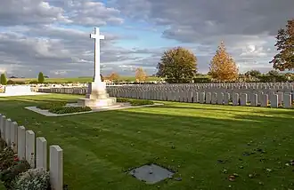 Le cimetière militaire britannique.