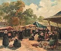 Scène de marché