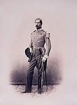 Portrait du baron Tascher de la Pagerie, officier d'ordonnance de l'empereur Napoléon III et maréchal des logis de la Maison de l'empereur (Gustave Le Gray)