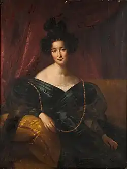 Sophie Dawes, baronne de Feuchères en deuil du prince de Condé, 1830, collection privée.