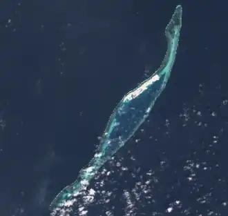 Image satellite du récif Barque Canada prise par Sentinel-2.