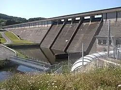 Barrage de Villefranche-de-Panat en 2013.