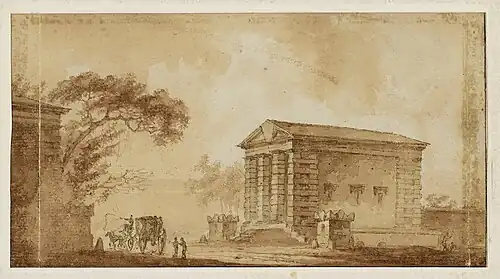 Dessin de la barrière de Grenelle, état d'avant 1805.