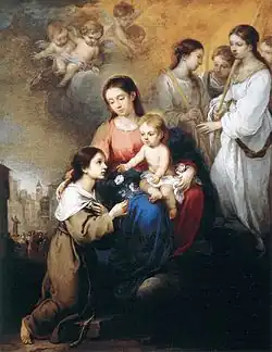Madone avec sainte Rose de Viterbe (vers 1670), Madrid, musée Thyssen-Bornemisza.