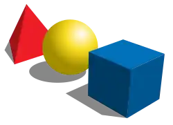 Formes géométriques tridimensionnelles.