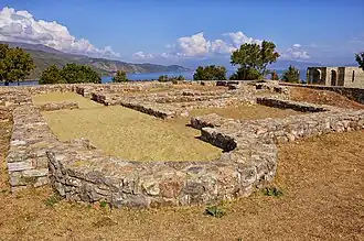 Les ruines de la basilique.