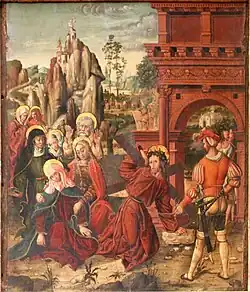 16 : Jésus tombe sous le poids de la croix.